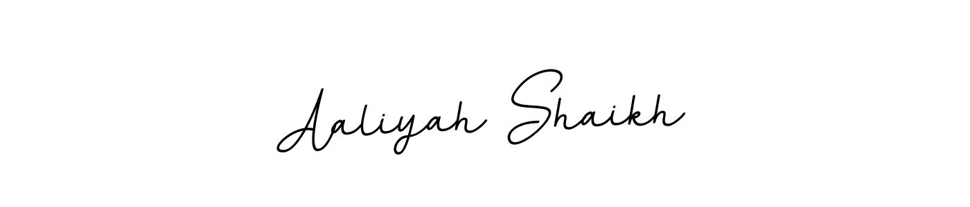 Use a signature maker to create a handwritten signature online. With this signature software, you can design (BallpointsItalic-DORy9) your own signature for name Aaliyah Shaikh. Aaliyah Shaikh signature style 11 images and pictures png