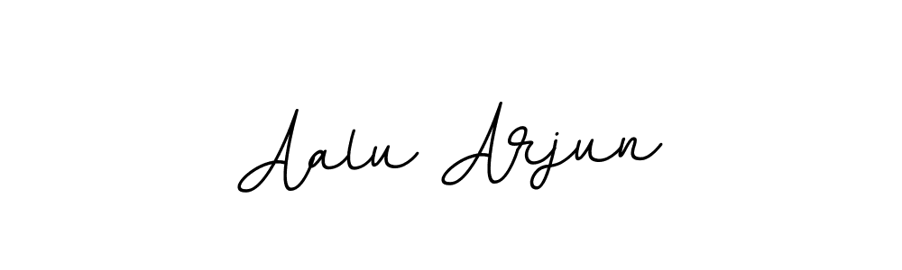 How to make Aalu Arjun name signature. Use BallpointsItalic-DORy9 style for creating short signs online. This is the latest handwritten sign. Aalu Arjun signature style 11 images and pictures png