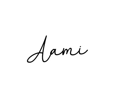 Design your own signature with our free online signature maker. With this signature software, you can create a handwritten (BallpointsItalic-DORy9) signature for name Aami. Aami signature style 11 images and pictures png