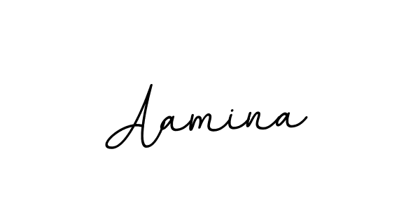 Use a signature maker to create a handwritten signature online. With this signature software, you can design (BallpointsItalic-DORy9) your own signature for name Aamina. Aamina signature style 11 images and pictures png