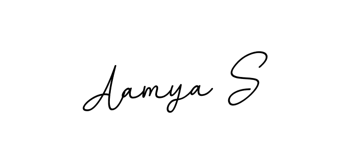 Make a beautiful signature design for name Aamya S. With this signature (BallpointsItalic-DORy9) style, you can create a handwritten signature for free. Aamya S signature style 11 images and pictures png
