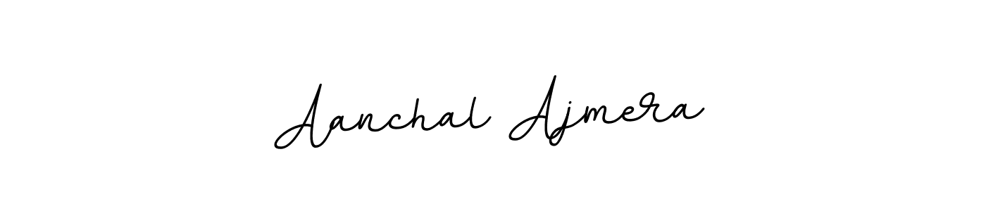 The best way (BallpointsItalic-DORy9) to make a short signature is to pick only two or three words in your name. The name Aanchal Ajmera include a total of six letters. For converting this name. Aanchal Ajmera signature style 11 images and pictures png