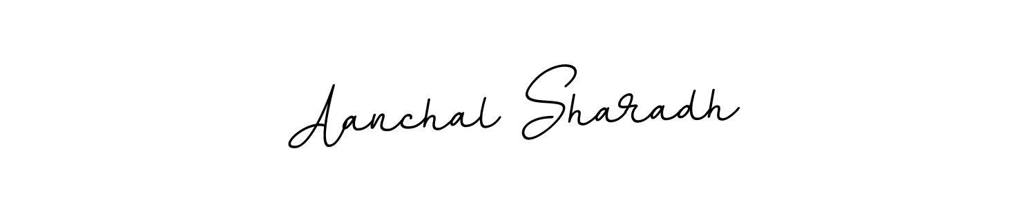 How to make Aanchal Sharadh name signature. Use BallpointsItalic-DORy9 style for creating short signs online. This is the latest handwritten sign. Aanchal Sharadh signature style 11 images and pictures png