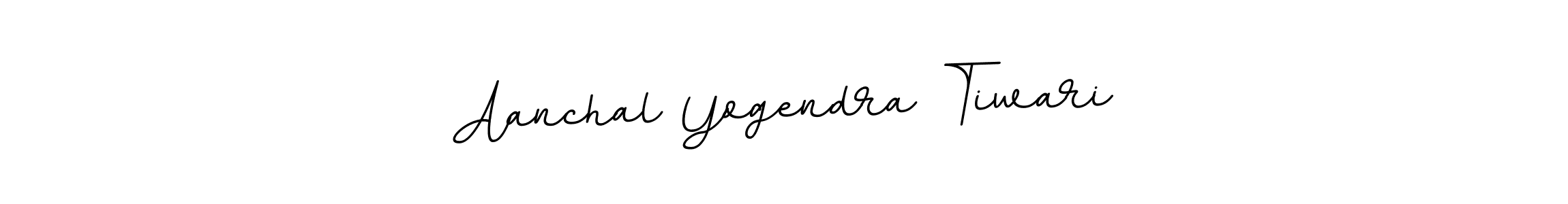 The best way (BallpointsItalic-DORy9) to make a short signature is to pick only two or three words in your name. The name Aanchal Yogendra Tiwari include a total of six letters. For converting this name. Aanchal Yogendra Tiwari signature style 11 images and pictures png