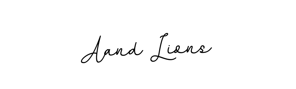 Create a beautiful signature design for name Aand Lions. With this signature (BallpointsItalic-DORy9) fonts, you can make a handwritten signature for free. Aand Lions signature style 11 images and pictures png