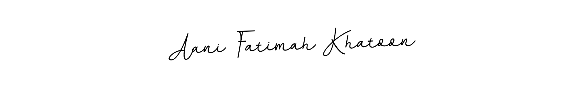 How to make Aani Fatimah Khatoon name signature. Use BallpointsItalic-DORy9 style for creating short signs online. This is the latest handwritten sign. Aani Fatimah Khatoon signature style 11 images and pictures png