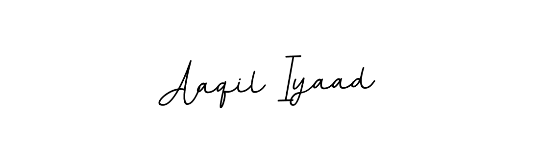 Use a signature maker to create a handwritten signature online. With this signature software, you can design (BallpointsItalic-DORy9) your own signature for name Aaqil Iyaad. Aaqil Iyaad signature style 11 images and pictures png