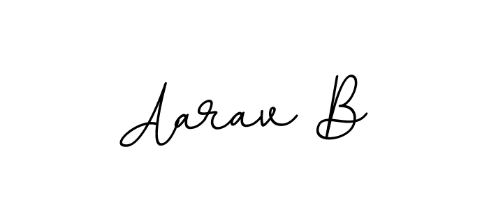 The best way (BallpointsItalic-DORy9) to make a short signature is to pick only two or three words in your name. The name Aarav B include a total of six letters. For converting this name. Aarav B signature style 11 images and pictures png