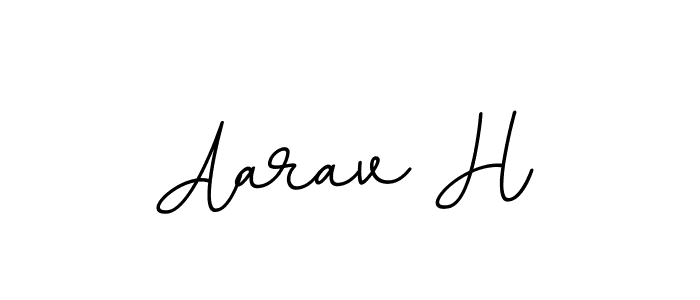 The best way (BallpointsItalic-DORy9) to make a short signature is to pick only two or three words in your name. The name Aarav H include a total of six letters. For converting this name. Aarav H signature style 11 images and pictures png