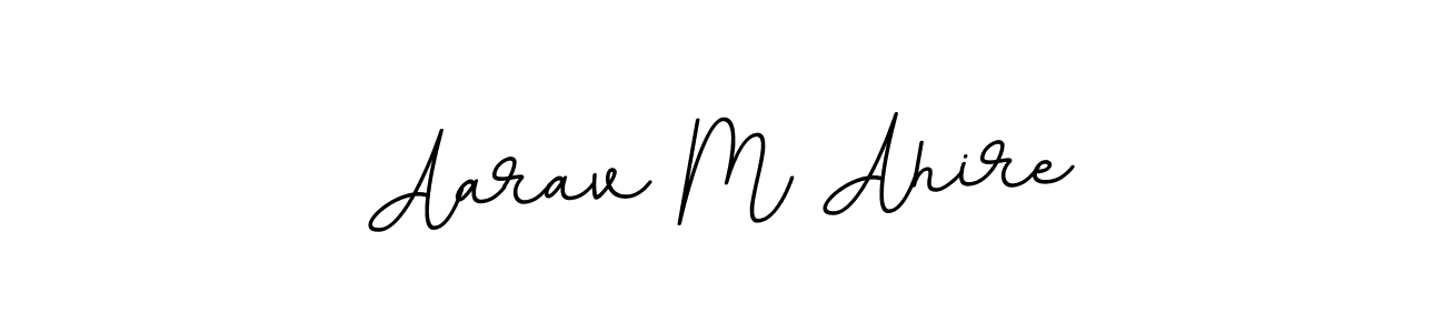 How to make Aarav M Ahire name signature. Use BallpointsItalic-DORy9 style for creating short signs online. This is the latest handwritten sign. Aarav M Ahire signature style 11 images and pictures png