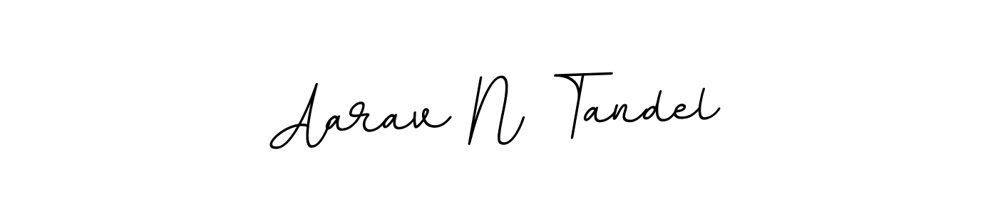 Make a beautiful signature design for name Aarav N Tandel. With this signature (BallpointsItalic-DORy9) style, you can create a handwritten signature for free. Aarav N Tandel signature style 11 images and pictures png