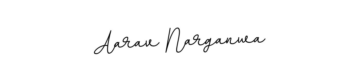 The best way (BallpointsItalic-DORy9) to make a short signature is to pick only two or three words in your name. The name Aarav Narganwa include a total of six letters. For converting this name. Aarav Narganwa signature style 11 images and pictures png