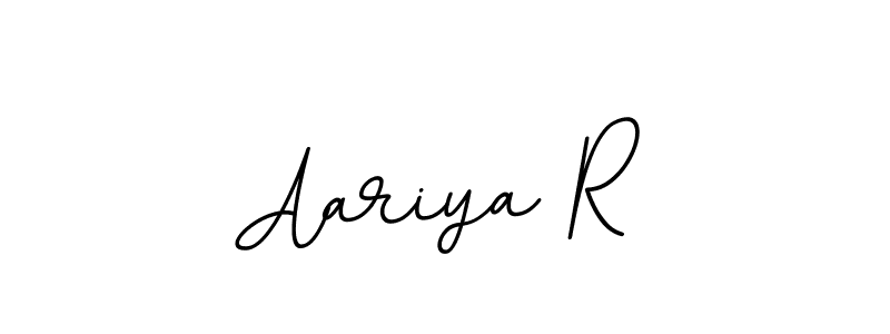 This is the best signature style for the Aariya R name. Also you like these signature font (BallpointsItalic-DORy9). Mix name signature. Aariya R signature style 11 images and pictures png