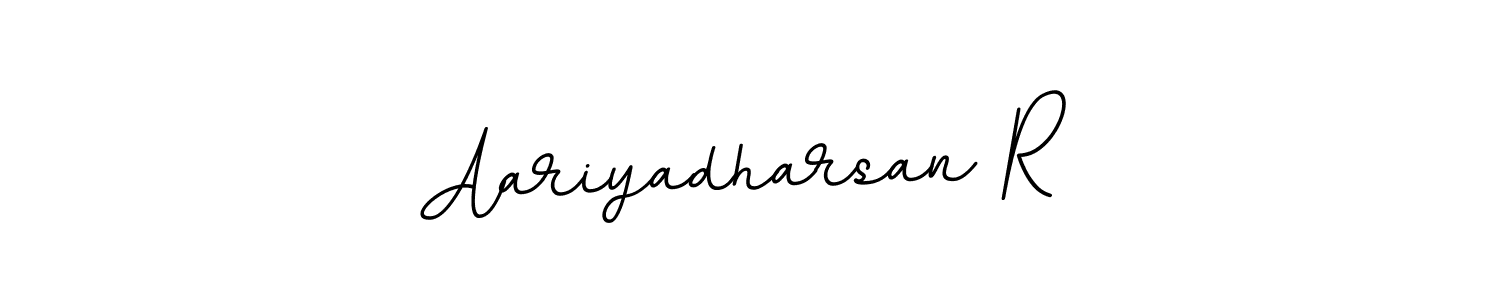 Also we have Aariyadharsan R name is the best signature style. Create professional handwritten signature collection using BallpointsItalic-DORy9 autograph style. Aariyadharsan R signature style 11 images and pictures png