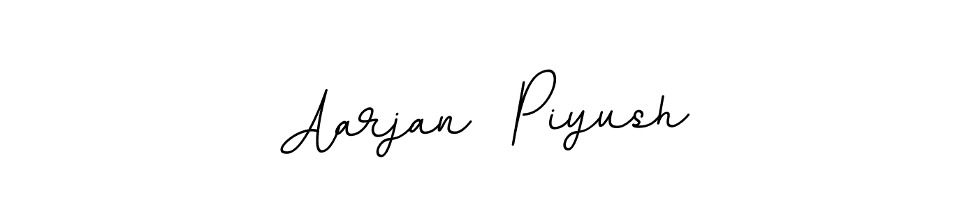 This is the best signature style for the Aarjan  Piyush name. Also you like these signature font (BallpointsItalic-DORy9). Mix name signature. Aarjan  Piyush signature style 11 images and pictures png