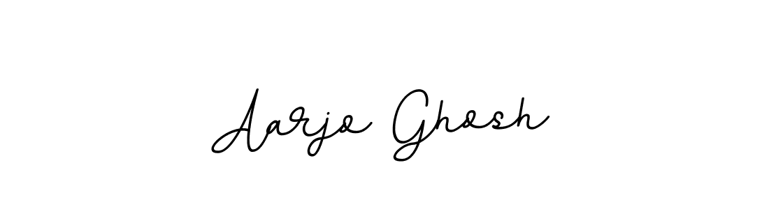 How to make Aarjo Ghosh name signature. Use BallpointsItalic-DORy9 style for creating short signs online. This is the latest handwritten sign. Aarjo Ghosh signature style 11 images and pictures png