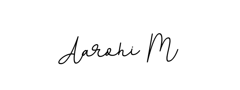 Design your own signature with our free online signature maker. With this signature software, you can create a handwritten (BallpointsItalic-DORy9) signature for name Aarohi M. Aarohi M signature style 11 images and pictures png