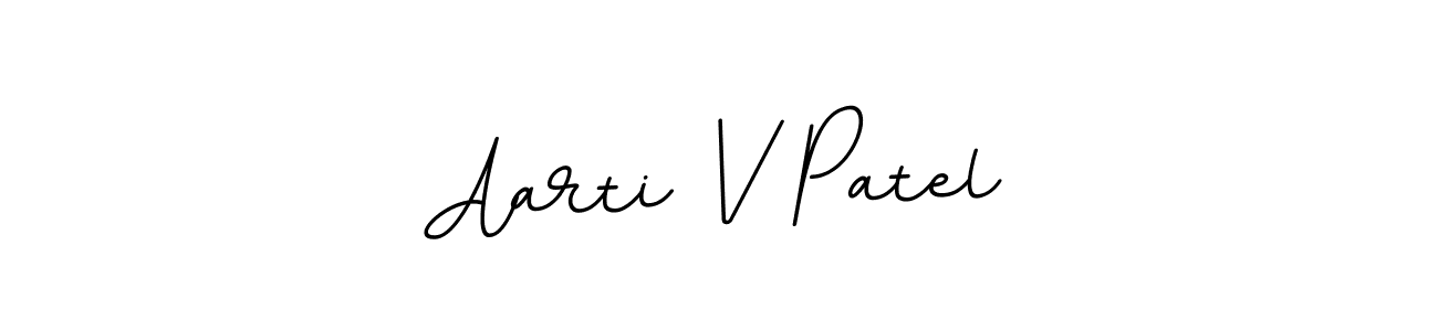 Create a beautiful signature design for name Aarti V Patel. With this signature (BallpointsItalic-DORy9) fonts, you can make a handwritten signature for free. Aarti V Patel signature style 11 images and pictures png