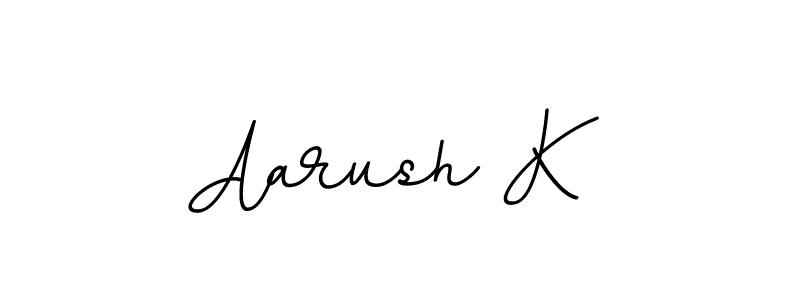 Design your own signature with our free online signature maker. With this signature software, you can create a handwritten (BallpointsItalic-DORy9) signature for name Aarush K. Aarush K signature style 11 images and pictures png