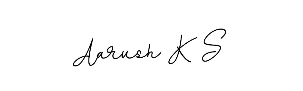 Design your own signature with our free online signature maker. With this signature software, you can create a handwritten (BallpointsItalic-DORy9) signature for name Aarush K S. Aarush K S signature style 11 images and pictures png