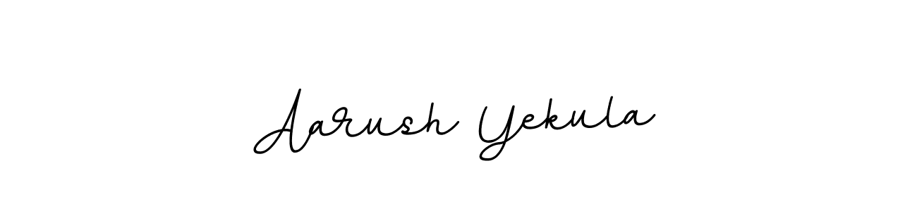 How to make Aarush Yekula name signature. Use BallpointsItalic-DORy9 style for creating short signs online. This is the latest handwritten sign. Aarush Yekula signature style 11 images and pictures png