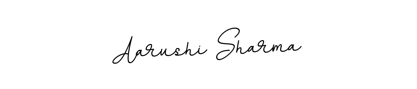 You should practise on your own different ways (BallpointsItalic-DORy9) to write your name (Aarushi Sharma) in signature. don't let someone else do it for you. Aarushi Sharma signature style 11 images and pictures png
