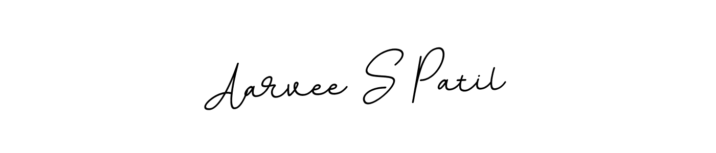 Make a beautiful signature design for name Aarvee S Patil. With this signature (BallpointsItalic-DORy9) style, you can create a handwritten signature for free. Aarvee S Patil signature style 11 images and pictures png