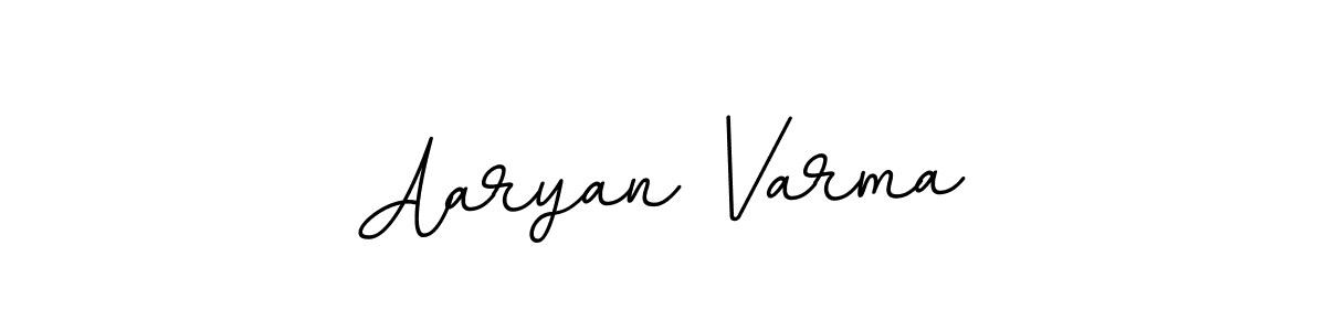 Use a signature maker to create a handwritten signature online. With this signature software, you can design (BallpointsItalic-DORy9) your own signature for name Aaryan Varma. Aaryan Varma signature style 11 images and pictures png