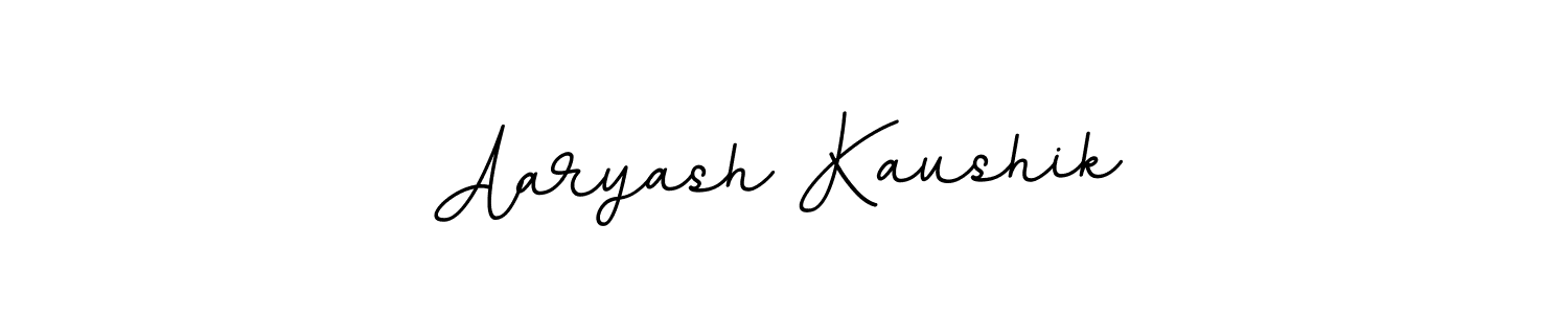 How to make Aaryash Kaushik name signature. Use BallpointsItalic-DORy9 style for creating short signs online. This is the latest handwritten sign. Aaryash Kaushik signature style 11 images and pictures png