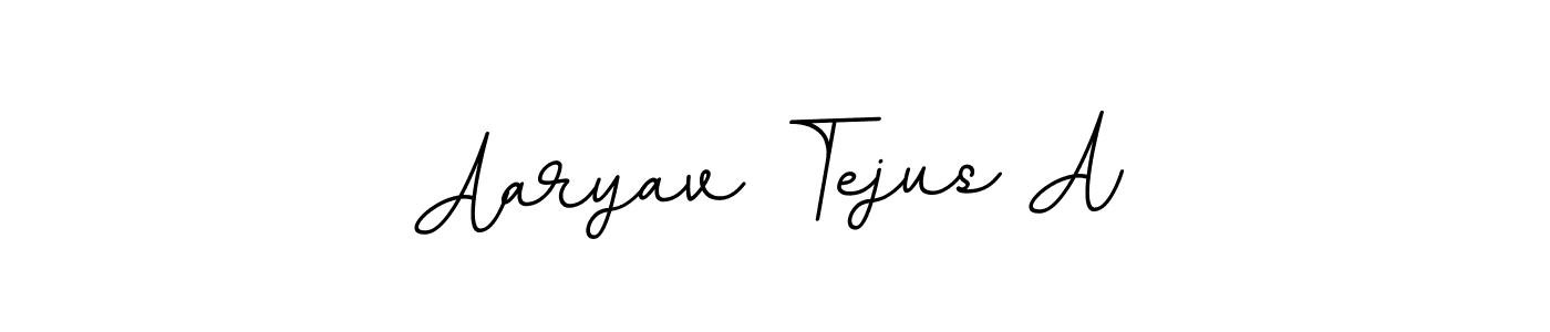 The best way (BallpointsItalic-DORy9) to make a short signature is to pick only two or three words in your name. The name Aaryav Tejus A include a total of six letters. For converting this name. Aaryav Tejus A signature style 11 images and pictures png