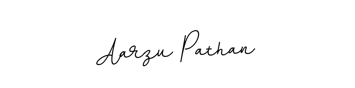 Make a beautiful signature design for name Aarzu Pathan. With this signature (BallpointsItalic-DORy9) style, you can create a handwritten signature for free. Aarzu Pathan signature style 11 images and pictures png