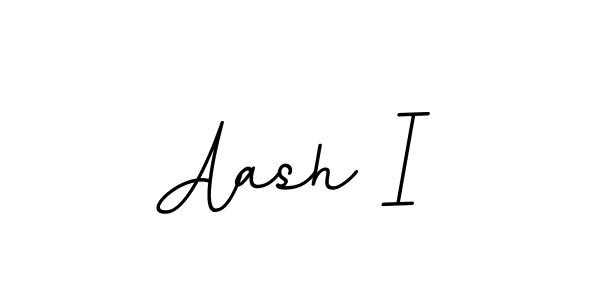 How to make Aash I name signature. Use BallpointsItalic-DORy9 style for creating short signs online. This is the latest handwritten sign. Aash I signature style 11 images and pictures png