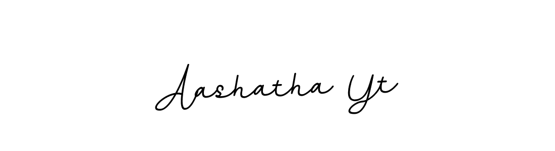 This is the best signature style for the Aashatha Yt name. Also you like these signature font (BallpointsItalic-DORy9). Mix name signature. Aashatha Yt signature style 11 images and pictures png