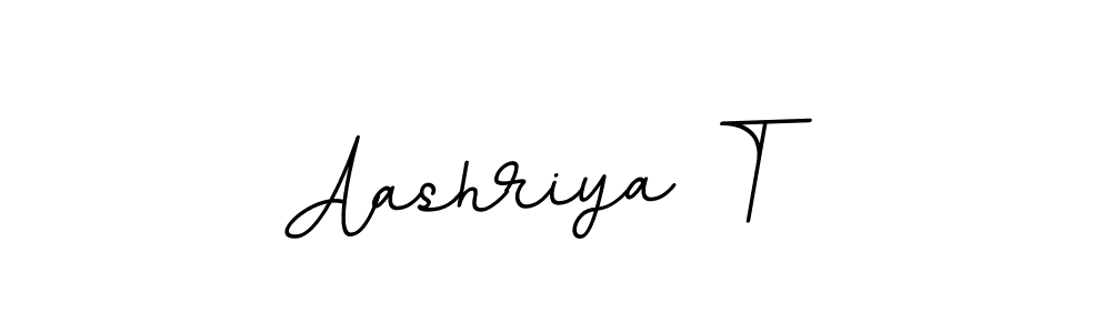How to make Aashriya T name signature. Use BallpointsItalic-DORy9 style for creating short signs online. This is the latest handwritten sign. Aashriya T signature style 11 images and pictures png