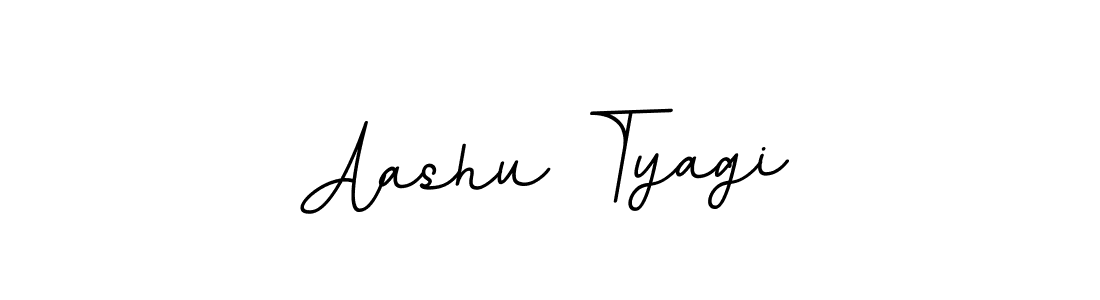 How to make Aashu Tyagi name signature. Use BallpointsItalic-DORy9 style for creating short signs online. This is the latest handwritten sign. Aashu Tyagi signature style 11 images and pictures png