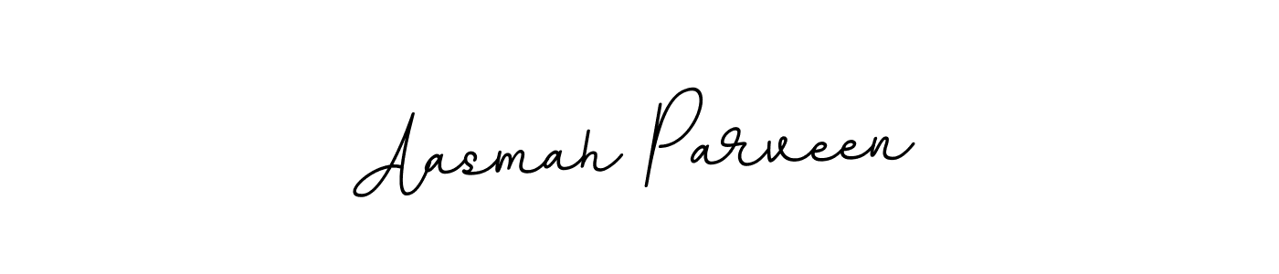 Make a beautiful signature design for name Aasmah Parveen. With this signature (BallpointsItalic-DORy9) style, you can create a handwritten signature for free. Aasmah Parveen signature style 11 images and pictures png