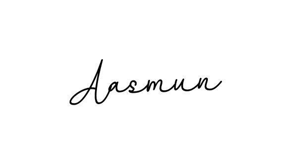 Make a beautiful signature design for name Aasmun. With this signature (BallpointsItalic-DORy9) style, you can create a handwritten signature for free. Aasmun signature style 11 images and pictures png