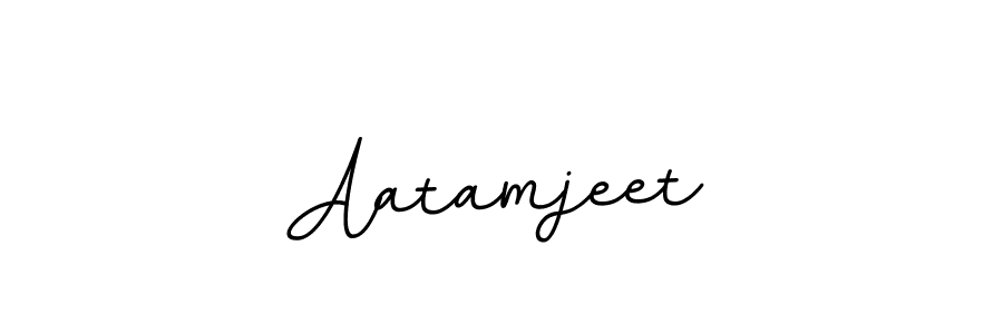 Aatamjeet stylish signature style. Best Handwritten Sign (BallpointsItalic-DORy9) for my name. Handwritten Signature Collection Ideas for my name Aatamjeet. Aatamjeet signature style 11 images and pictures png