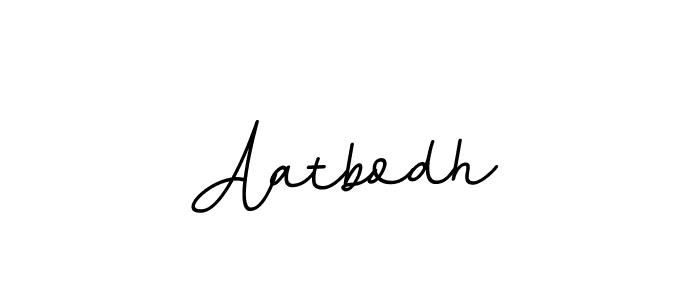 Make a beautiful signature design for name Aatbodh. With this signature (BallpointsItalic-DORy9) style, you can create a handwritten signature for free. Aatbodh signature style 11 images and pictures png