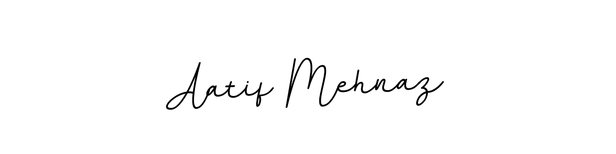 Use a signature maker to create a handwritten signature online. With this signature software, you can design (BallpointsItalic-DORy9) your own signature for name Aatif Mehnaz. Aatif Mehnaz signature style 11 images and pictures png