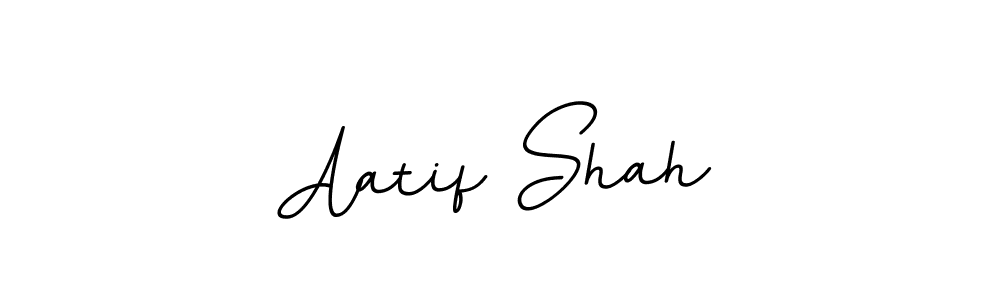 How to make Aatif Shah name signature. Use BallpointsItalic-DORy9 style for creating short signs online. This is the latest handwritten sign. Aatif Shah signature style 11 images and pictures png