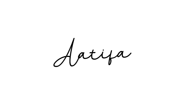 How to make Aatifa name signature. Use BallpointsItalic-DORy9 style for creating short signs online. This is the latest handwritten sign. Aatifa signature style 11 images and pictures png