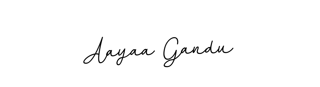 Use a signature maker to create a handwritten signature online. With this signature software, you can design (BallpointsItalic-DORy9) your own signature for name Aayaa Gandu. Aayaa Gandu signature style 11 images and pictures png