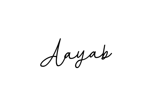Make a beautiful signature design for name Aayab. With this signature (BallpointsItalic-DORy9) style, you can create a handwritten signature for free. Aayab signature style 11 images and pictures png