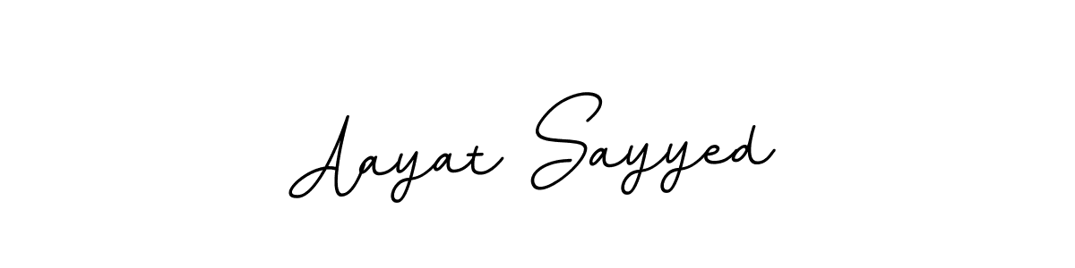 if you are searching for the best signature style for your name Aayat Sayyed. so please give up your signature search. here we have designed multiple signature styles  using BallpointsItalic-DORy9. Aayat Sayyed signature style 11 images and pictures png