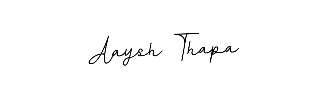 Use a signature maker to create a handwritten signature online. With this signature software, you can design (BallpointsItalic-DORy9) your own signature for name Aaysh Thapa. Aaysh Thapa signature style 11 images and pictures png