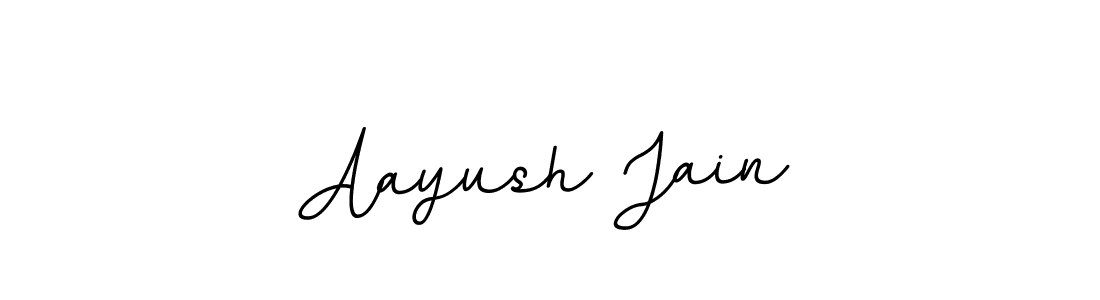 How to make Aayush Jain name signature. Use BallpointsItalic-DORy9 style for creating short signs online. This is the latest handwritten sign. Aayush Jain signature style 11 images and pictures png