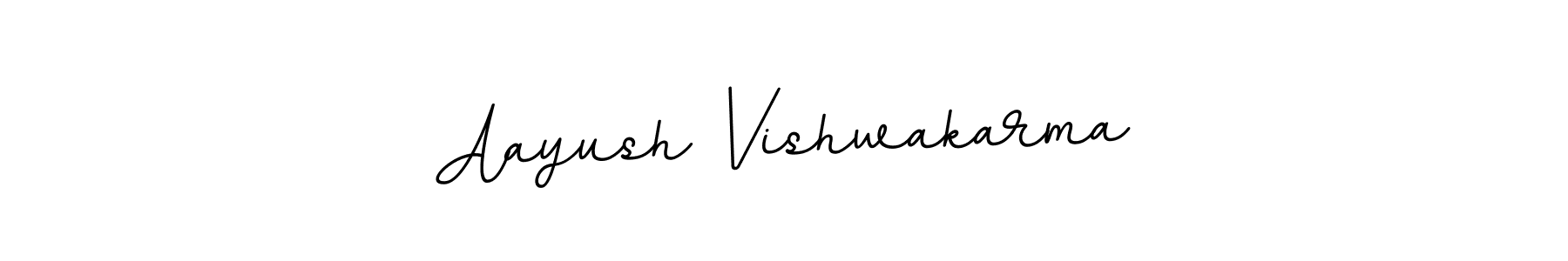 Use a signature maker to create a handwritten signature online. With this signature software, you can design (BallpointsItalic-DORy9) your own signature for name Aayush Vishwakarma. Aayush Vishwakarma signature style 11 images and pictures png