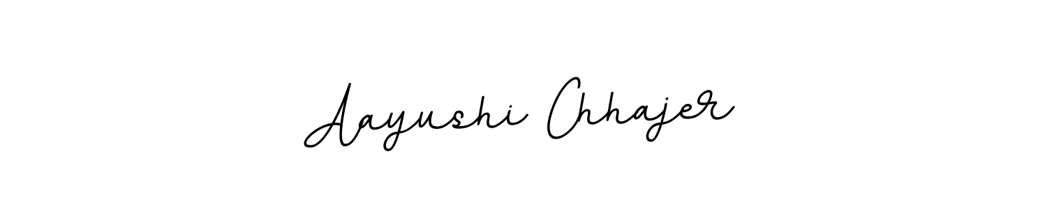 Design your own signature with our free online signature maker. With this signature software, you can create a handwritten (BallpointsItalic-DORy9) signature for name Aayushi Chhajer. Aayushi Chhajer signature style 11 images and pictures png