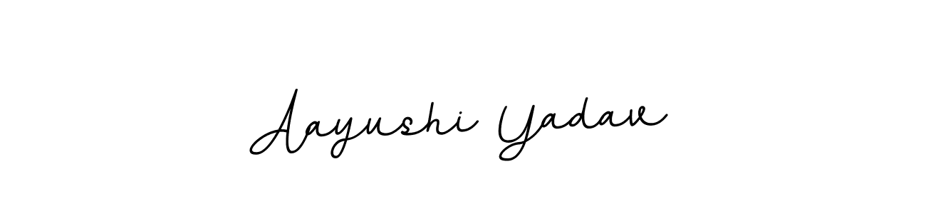 Use a signature maker to create a handwritten signature online. With this signature software, you can design (BallpointsItalic-DORy9) your own signature for name Aayushi Yadav. Aayushi Yadav signature style 11 images and pictures png